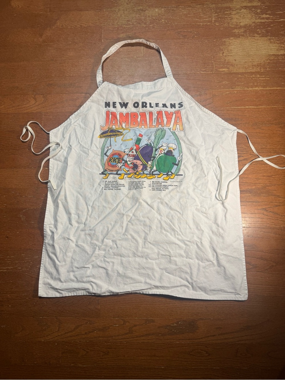 1992 Vintage New Orleans Jambalaya Graphic Apron